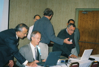 Lecturers preparing for conference